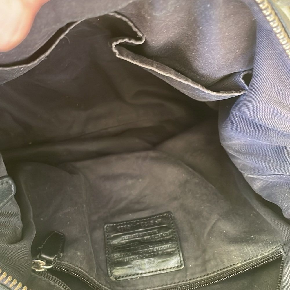 Vintage black/silver Coach large leather bag - Picture 13 of 15
